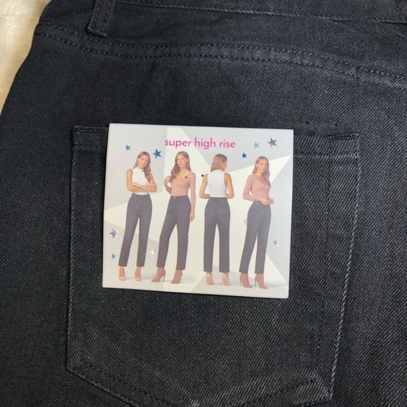 Simple Society Super High Rise Black Denim Jeans Sz 17/33 - Picture 4 of 8